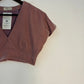trueBrowns Light Pink Velvet Blouse | Swadesiicart