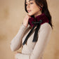 InWeave Women's Burgundy Fur Neckpiece - Swadesiicart