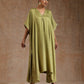 trueBrowns Light Green Modal Satin Kaftan Kurta Set | Relove | Swadesiicart