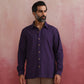 trueBrowns Men's Purple Cotton Shirt | Swadesiicart