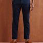 trueBrowns Men's Blue Cotton Twill Pants | Swadesiicart
