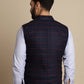 Even Apparels Men's Blue Waistcoat with Notched Lapel | Swadesiicart