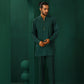 trueBrowns Men's Turquoise Dobby Co-ord Set - Swadesiicart