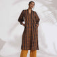 trueBrowns Black Cotton Print Straight Kurta Set | Swadesiicart