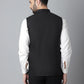 Even Apparels Men's Black Nehru Jacket With Welt Pockets | Swadesiicart