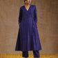 trueBrowns Spectrum Blue Gold Cotton Angrakha Kurta Set | Swadesiicart