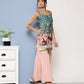 Ahalyaa Women Green Floral Printed Gotta Patti Kurta with Sharara & With Dupatta | Swadesiicart