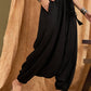 InWeave Black Solid Harem Pant - Swadesiicart