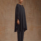 trueBrowns Grey Modal Satin Oversized Round Co-Ord Set - Swadesiicart