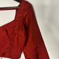 trueBrowns Red Silk Blouse | Swadesiicart