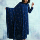 trueBrowns Blue Embroidered Velvet Shawl | Swadesiicart