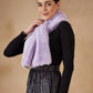 InWeave Women's Light Mauve Faux Fur Neck Warmer - Swadesiicart