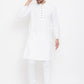 Even Apparels White Solid Kurta With Band Collar | Swadesiicart
