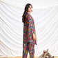 BulBul Dharvi Chanderi Blue Co-Ord Set - Swadesiicart
