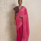 trueBrowns Pink Gold Lurex Ready To Wear Saree | Swadesiicart