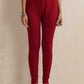 trueBrowns Maroon Woollen Leggings | Swadesiicart