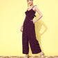 Ahalyaa Printed Basic Jumpsuit with Ruffles | Swadesiicart