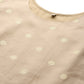Ahalyaa Women Tan & Gold-Toned Geometric Printed Kurta | Swadesiicart