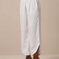 trueBrowns Cotton White Textured Curve Pant | Swadesiicart