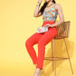 InWeave Women's Blue Orange Paisley Print Bralette Top - Swadesiicart