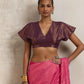 trueBrowns Purple Gold Metallic Blouse | Swadesiicart