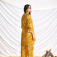 BulBul Preha Mustard Chanderi Co-Ord Set - Swadesiicart