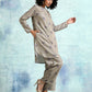 trueBrowns Sage Printed Velvet Co-Ord Set - Swadesiicart