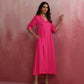trueBrowns Modal Pink Dress | Swadesiicart