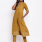 trueBrowns Pure Cotton Gota Slit Kurta Set | Relove | Swadesiicart