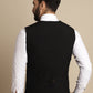 Even Apparels Men's Black Waistcoat with welt pockets | Swadesiicart