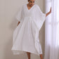 trueBrowns White Dobby Kaftan Dress | Relove | Swadesiicart