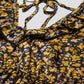 InWeave Women's Mustard Print Ruffled Dress - Swadesiicart