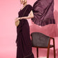 Ahalyaa Ruffled Poly Georgette Saree | Swadesiicart