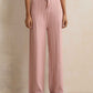 trueBrowns Pink Woollen Flared Pants | Swadesiicart