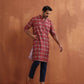 trueBrowns Men's Beige Printed Kurta | Swadesiicart