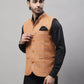 Even Apparels Men's Orange Nehru Jacket With Welt Pockets | Swadesiicart