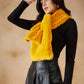 InWeave Women's Yellow Faux Fur Neck Warmer - Swadesiicart
