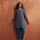 trueBrowns Blue Print Kurta Co-ord Set - Swadesiicart