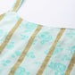 Ahalyaa Striped Floral Printed Shoulder Straps Crepe Tunic | Swadesiicart