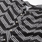 Ahalyaa Plus Size Chevron Print Crepe Mandarin Collar A-line Midi Ethnic Dress | Swadesiicart
