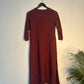 trueBrowns Maroon Slub Straight Kurta | Swadesiicart