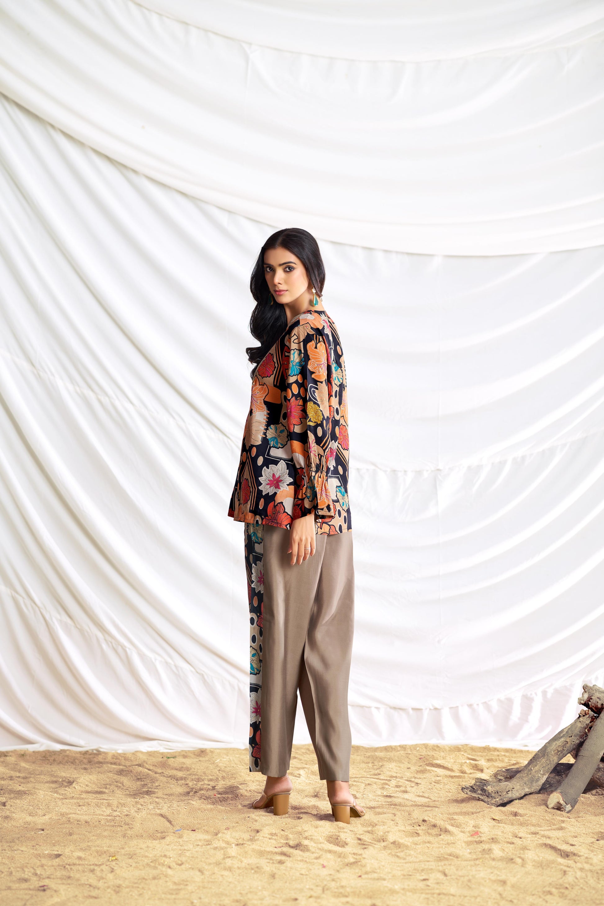BulBul Ojasvi Black Chanderi Co-Ord Set - Swadesiicart