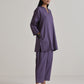 trueBrowns Plum Purple Relaxed Fit Co-Ord Set - Swadesiicart