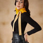 InWeave Women's Yellow Fur Neckpiece - Swadesiicart
