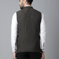 Even Apparels Men's Brown Pure Wool Nehru Jacket | Swadesiicart