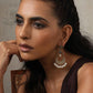 trueBrowns Silver Gold Tone Chandbaali Earrings - Swadesiicart