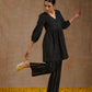trueBrowns Black Gold Cotton Overlap Co-Ord Set - Swadesiicart