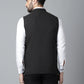 Even Apparels Men's Black Pure Wool Nehru Jacket | Swadesiicart