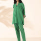 trueBrowns Green Cotton Relaxed Co-ord Set - Swadesiicart