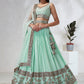 House of Panchhi Burgundy Pure Georgette Sequins And Thread Embroidery Lehenga Choli & Dupatta | Swadesiicart